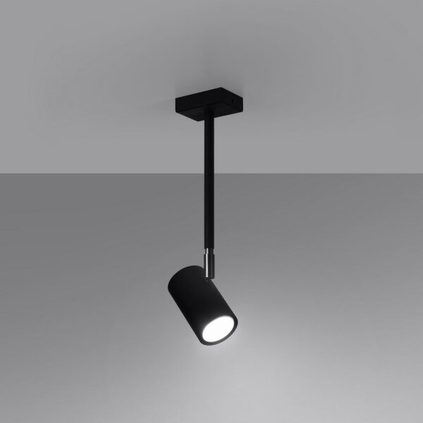 Sollux SL.1074 - Lampadario su palo NORANO 1xGU10/40W/230V nero