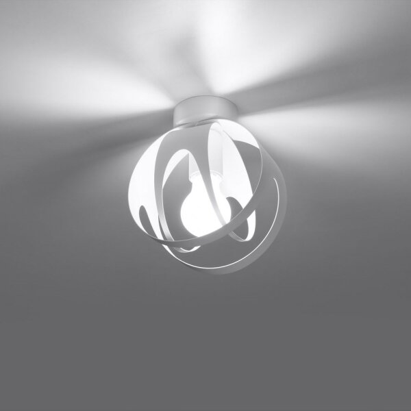 Sollux SL.1082 - Lampadario a plafone TULOS 1xE27/60W/230V bianco