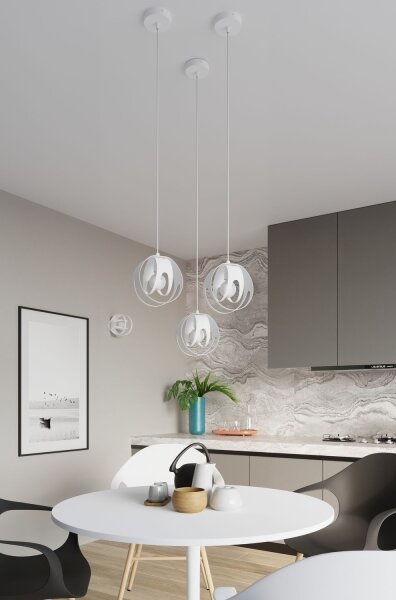 Sollux SL.1082 - Lampadario a plafone TULOS 1xE27/60W/230V bianco