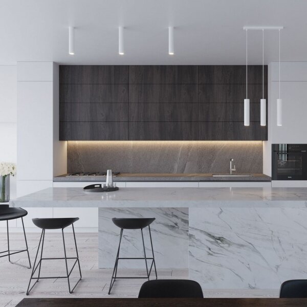 Sollux SL.1078 - Lampadario a sospensione con filo LAGOS 3xGU10/10W/230V bianco