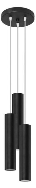 Sollux SL.1079 - Lampadario a sospensione con filo LAGOS 3xGU10/10W/230V nero