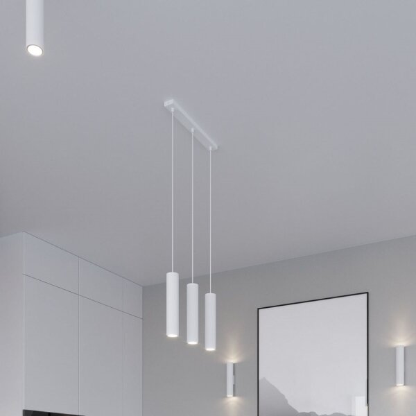 Sollux SL.1078 - Lampadario a sospensione con filo LAGOS 3xGU10/10W/230V bianco