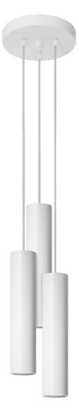 Sollux SL.1078 - Lampadario a sospensione con filo LAGOS 3xGU10/10W/230V bianco