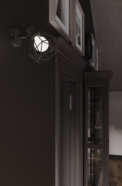 Sollux SL.1105 - Lampada da parete ARTEMIS 1xE14/40W/230V nero