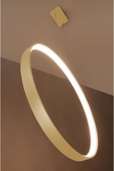 Thoro TH.220 - Lampadario LED a sospensione con filo RIO LED/30W/230V CRI90 3000K diametro 55 cm oro