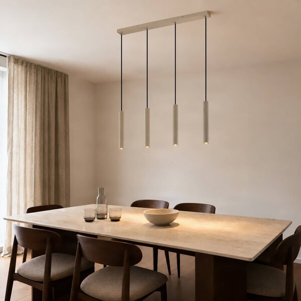 Lampada a sospensione Kardis Lindby, dimmerabile, Crema / Ambra, Soggiorno / Sala da pranzo, Metallo, Moderno, Lampada a sospensione