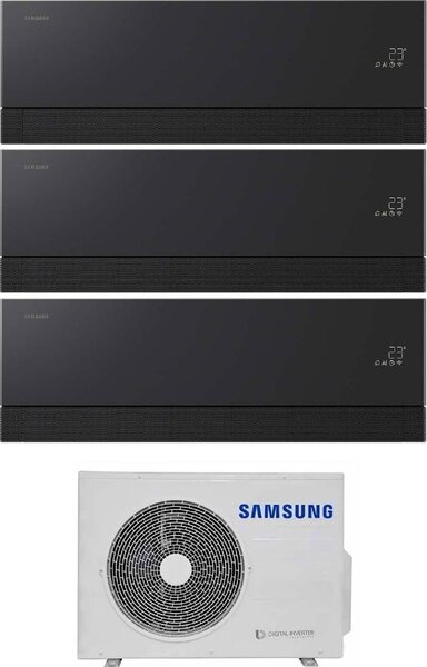Samsung Climatizzatore Trial Split Inverter 7000+9000+9000 btu Condizionatore con Pompa di Calore Gas R32 Wi-Fi Classe A++/A+ (Unit Interna + Unit
