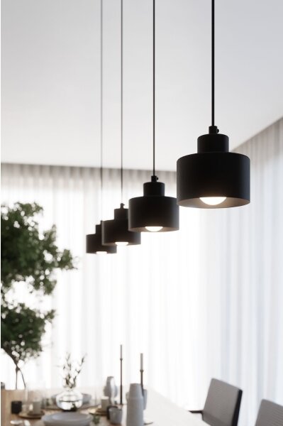 Sollux SL.1132 - Lampadario a cavo SAVAR 1xE27/60W/230V nero