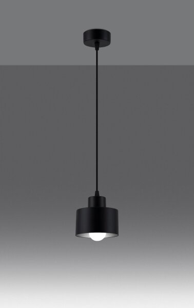 Sollux SL.1132 - Lampadario a cavo SAVAR 1xE27/60W/230V nero