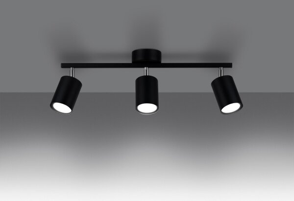 Sollux SL.1128 - Luce Spot LEMMI 3xGU10/40W/230V nero