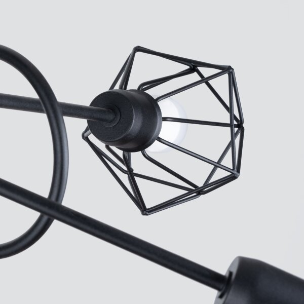 Sollux SL.1110 - Lampadario a stelo ARTEMIS 5xE14/40W/230V nero