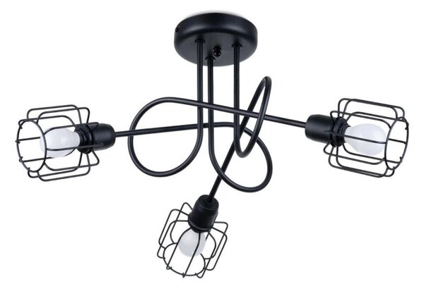 Sollux SL.1118 - Lampadario a stelo BELUCI 3xE14/40W/230V nero