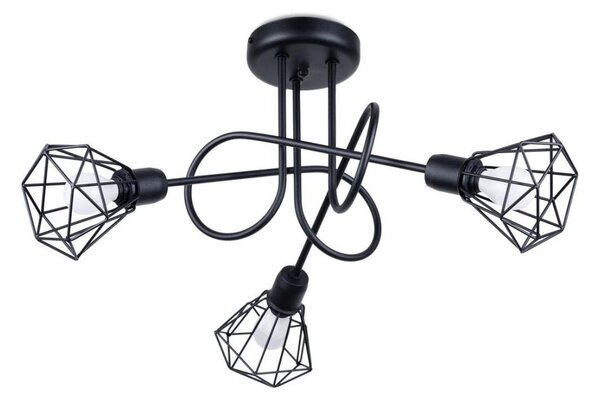 Sollux SL.1109 - Lampadario a stelo ARTEMIS 3xE14/40W/230V nero