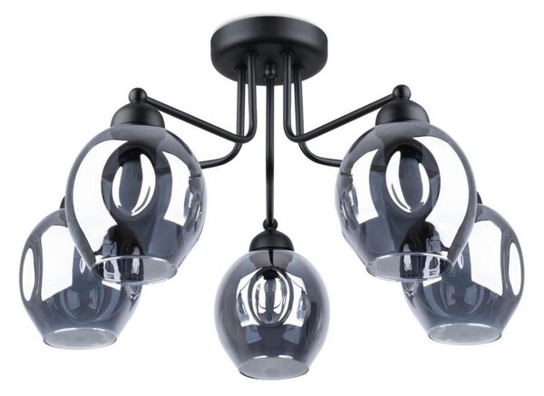Sollux SL.1145 - Lampadario a stelo FILLAN 5xE27/60W/230V nero