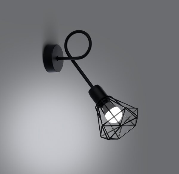 Sollux SL.1108 - Lampada da parete ARTEMIS 1xE14/40W/230V nero
