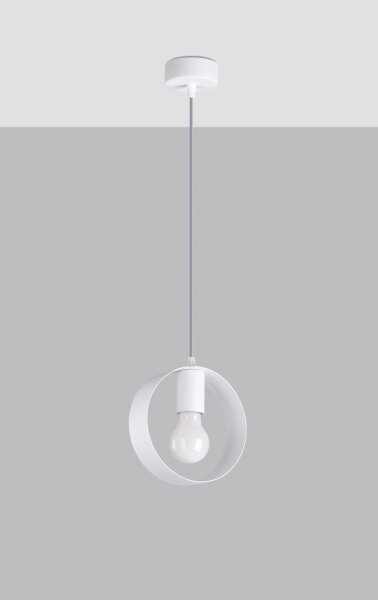Sollux SL.1137 - Lampadario a cavo TITRAN 1xE27/60W/230V bianco