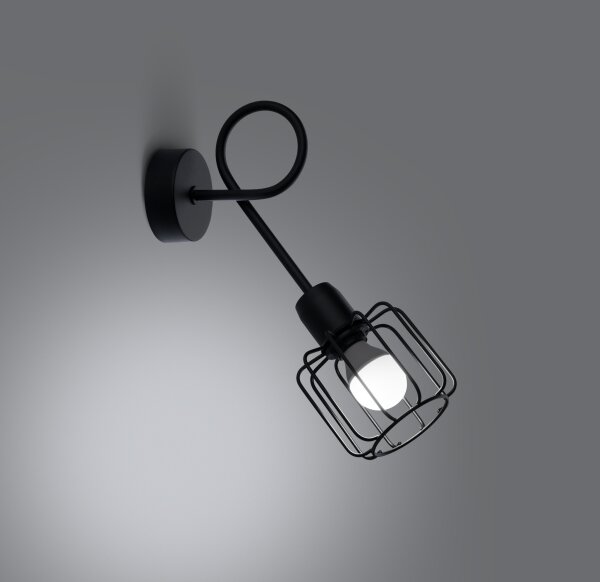 Sollux SL.1117 - Lampada da parete BELUCI 1xE14/40W/230V nero