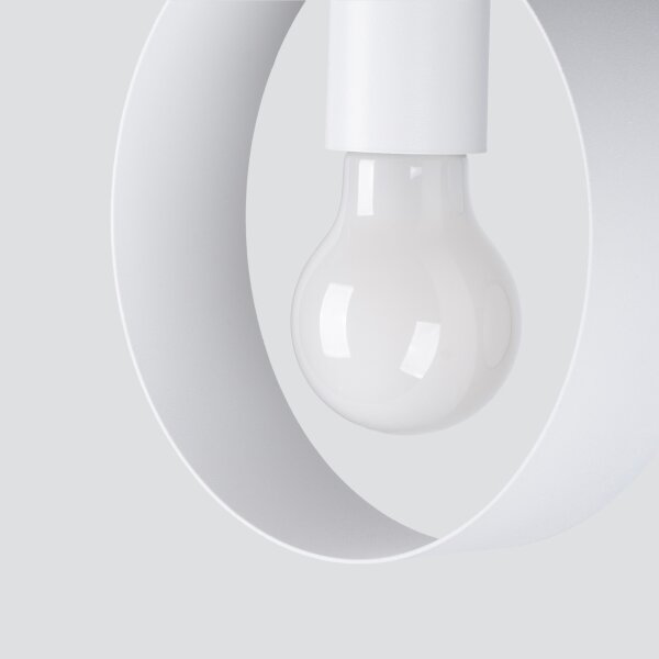 Sollux SL.1137 - Lampadario a cavo TITRAN 1xE27/60W/230V bianco