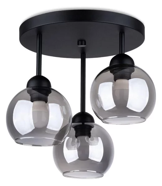 Sollux SL.1140 - Lampadario a stelo ALINO 3xE27/60W/230V nero