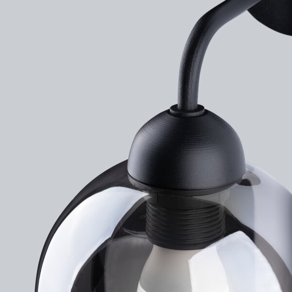 Sollux SL.1139 - Lampada da parete ALINO 1xE27/60W/230V nera