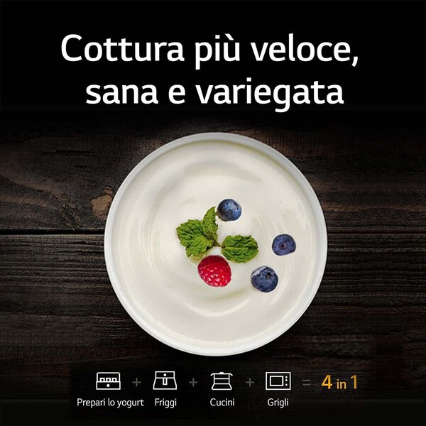 Lg Forno Microonde Combinato con Grill Capacit 25 Litri Potenza 1000 Watt Inverter colore Nero - MH6535GDS