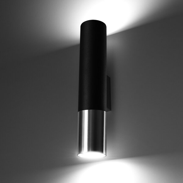 Sollux SL.0938 - Applique LOOPEZ 2xGU10/10W/230V nero/cromo