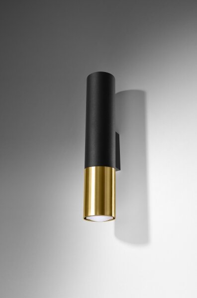 Sollux SL.0950 - Applique LOOPEZ 2xGU10/10W/230V nero/oro