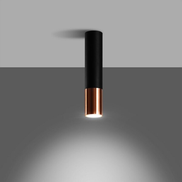 Sollux SL.0945 - Faretto LOOPEZ 1xGU10/10W/230V nero/rame