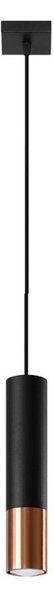 Sollux SL.0946 - Lampadario a sospensione con filo LOOPEZ 1xGU10/10W/230V nero/rame