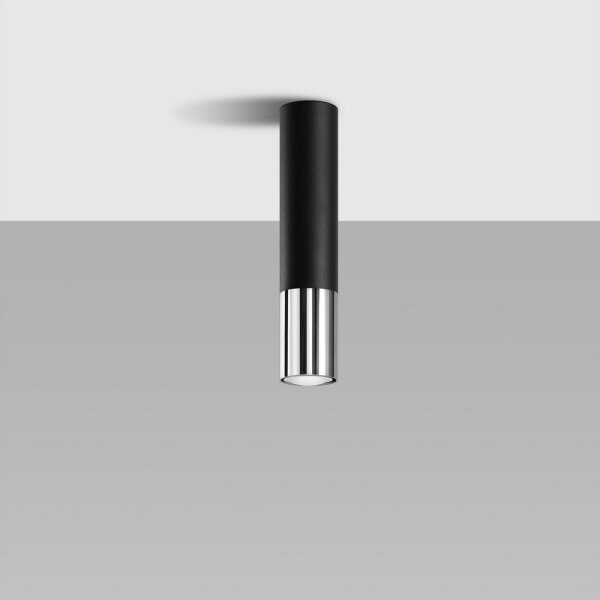 Sollux SL.0939 - Faretto LOOPEZ 1xGU10/10W/230V nero/cromo