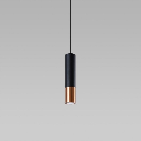 Sollux SL.0946 - Lampadario a sospensione con filo LOOPEZ 1xGU10/10W/230V nero/rame