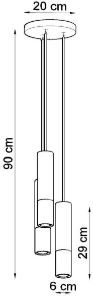 Sollux SL.0949 - Lampadario a sospensione con filo LOOPEZ 3xGU10/10W/230V arrotondato nero/rame