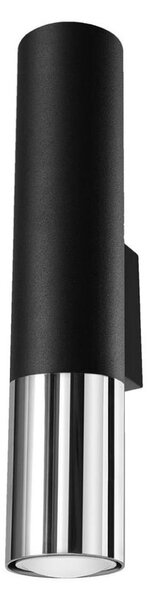 Sollux SL.0938 - Applique LOOPEZ 2xGU10/10W/230V nero/cromo