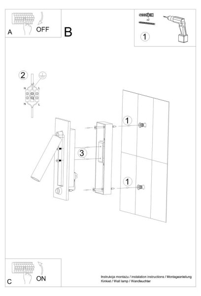 Sollux SL.0956 - Faretto da muro ENIF 1xG9/12W/230V