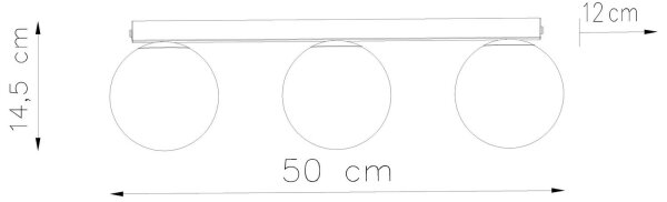 Sollux SL.1153 - Lampada da soffitto YOLI 3xG9/12W/230V nero