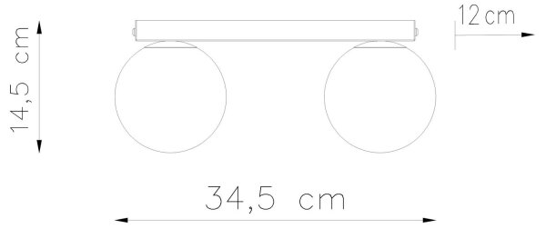 Sollux SL.1152 - Lampada da soffitto YOLI 2xG9/12W/230V nero