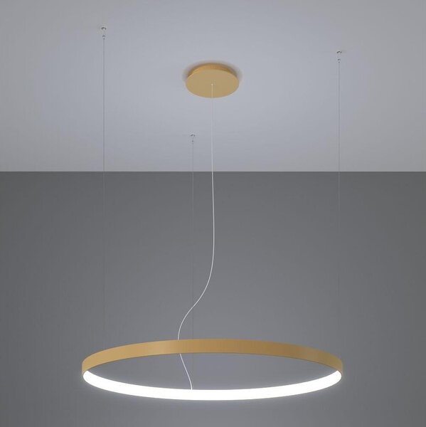 Thoro TH.217 - Lampadario LED a sospensione con filo RIO LED/30W/230V CRI95 4000K diametro 55 cm oro