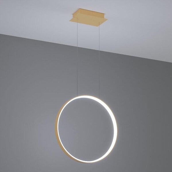 Thoro TH.221 - Lampadario LED a sospensione con filo RIO LED/30W/230V CRI95 4000K diametro 55 cm oro