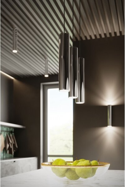 Sollux SL.1204 - Lampadario a sospensione con filo LAGOS 1xGU10/10W/230V cromo
