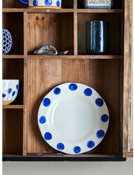 Set di piatti da dolce bianchi/blu in gres 3 pz ø 22 cm Linora – Bloomingville