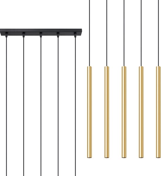 Sollux SL.1198 - Lampadario a sospensione con filo PASTELO 5xG9/8W/230V oro