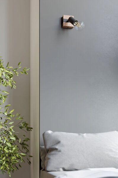 Sollux SL.1295 - Faretto ZUCA 1xE27/15W/230V nero