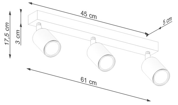 Sollux SL.1288 - Faretto VERDO 3xGU10/10W/230V bianco
