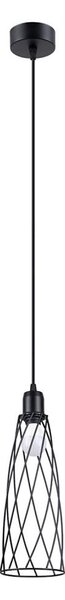 Sollux SL.1165 - Lampadario a sospensione con filo SUBA 1xE27/15W/230V nero