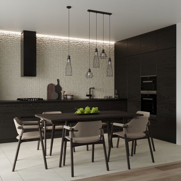 Sollux SL.1165 - Lampadario a sospensione con filo SUBA 1xE27/15W/230V nero
