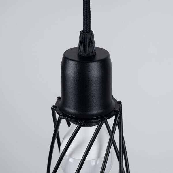 Sollux SL.1165 - Lampadario a sospensione con filo SUBA 1xE27/15W/230V nero