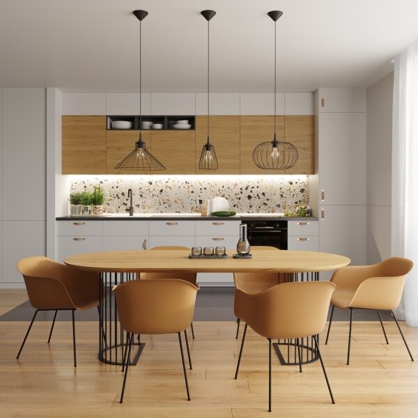 Sollux SL.1185 - Lampadario a sospensione con filo TSUNO 1xE27/15W/230V nero