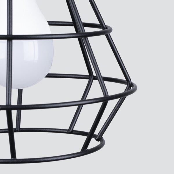 Sollux SL.1167 - Lampadario a sospensione con filo SUBA 4xE27/15W/230V nero