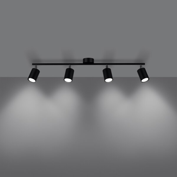 Sollux SL.1168 - Faretto LEMMI 4xGU10/10W/230V nero