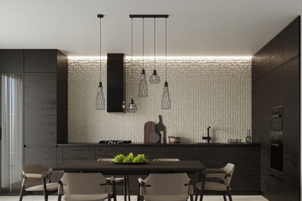 Sollux SL.1165 - Lampadario a sospensione con filo SUBA 1xE27/15W/230V nero